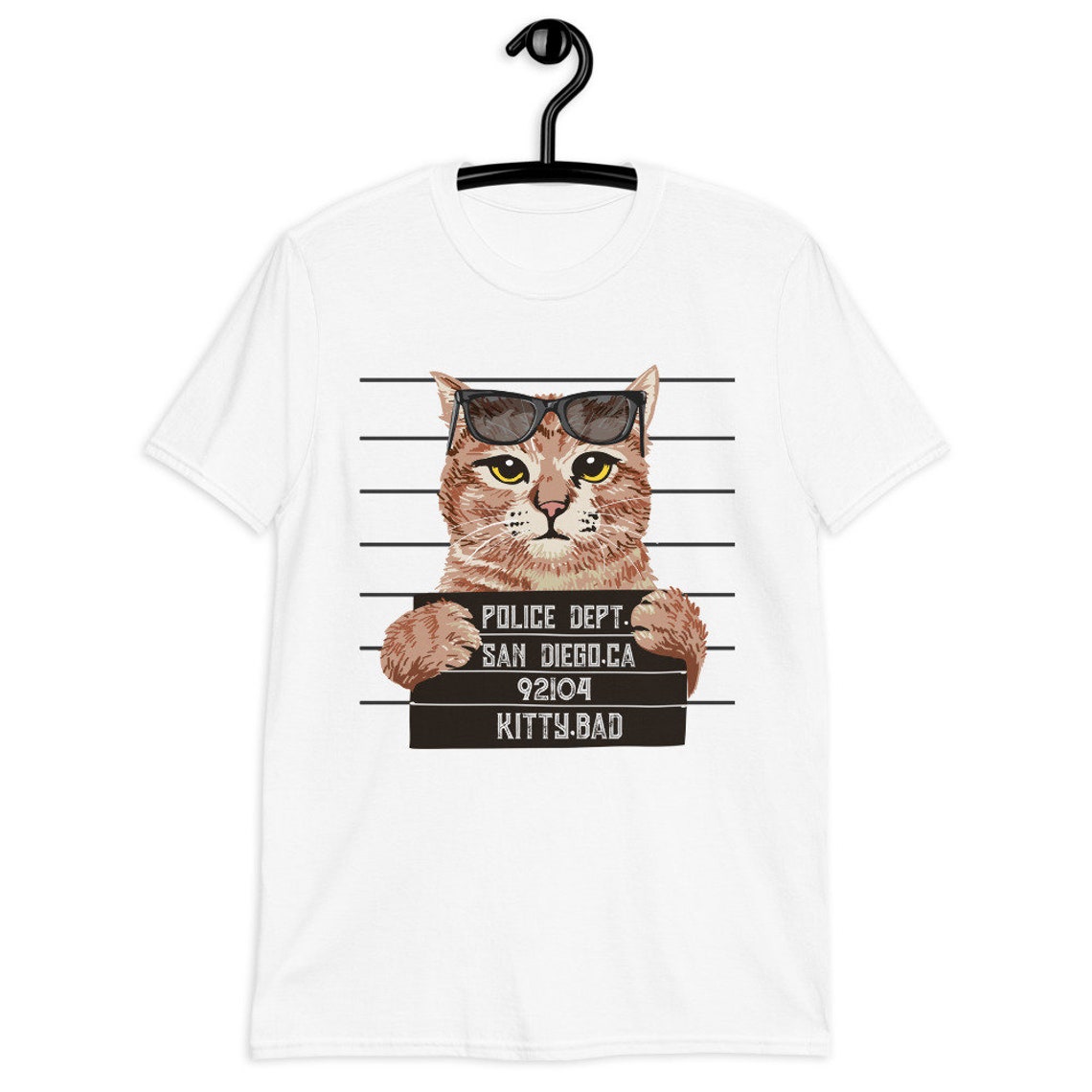 Funny Cat T shirt Bad Kitty Graphic Tee Funny Cat Lovers Etsy