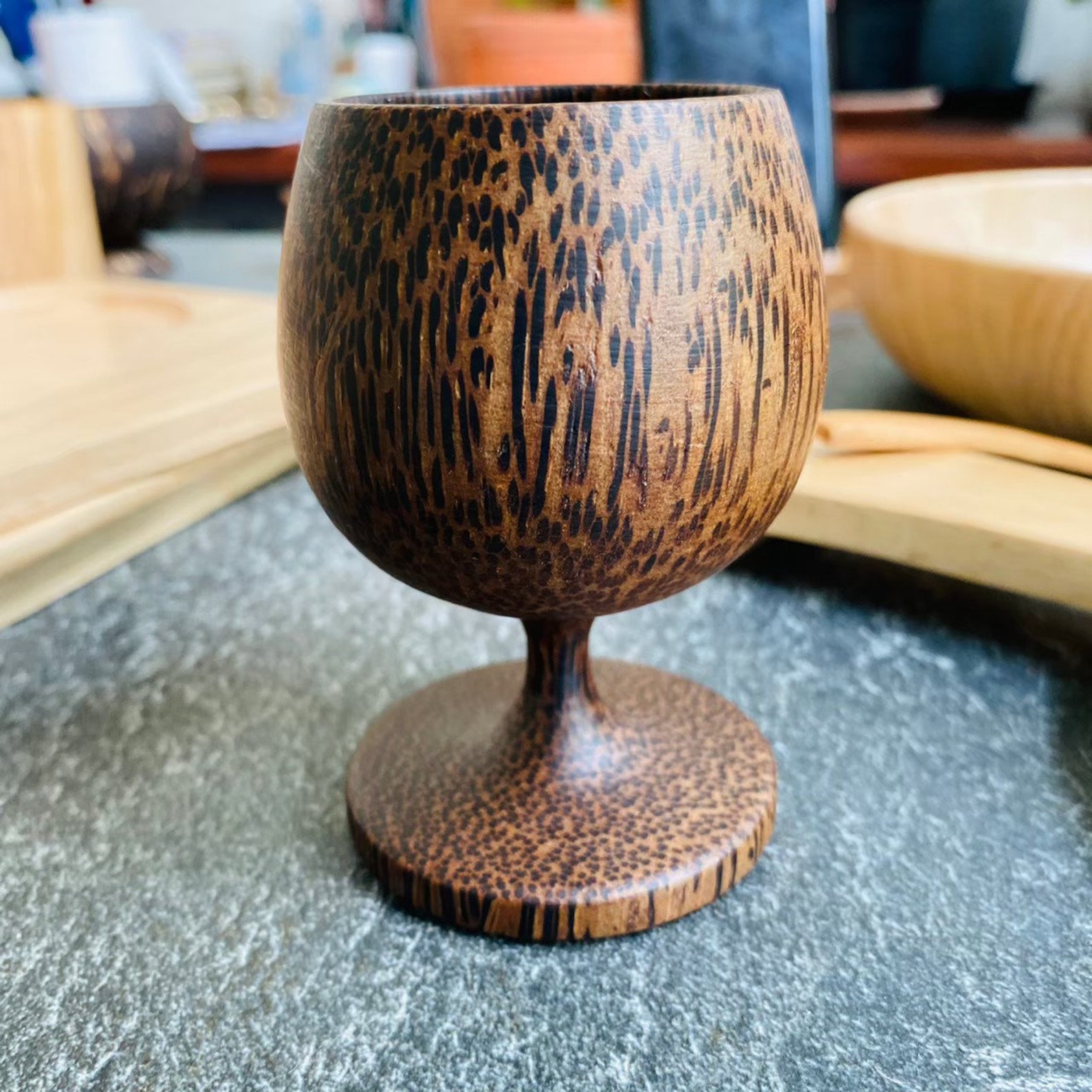 Wooden wine glass classical traditional wine glass Etsy