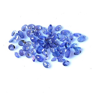 Natural Tanzanite Gemstone Lot Faceted Gemstone Loose Gemstone For Making Jewelry 10.65 CTW 3 To 4 MM 59 Piece lot December Birthstone Gifts