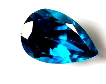 CT 7,90 hydro London Blue Topaz Gruszka Cięta Luźna Kamień Szlachetny Naturalne Kamienie Szlachetne KSZTAŁT =Gruszka Rozmiar 15,10,7 mm