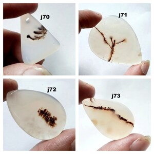 Prachtige cabochon Hoogwaardige kwaliteit cabochon 100% natuurlijke dendriet-agaat cabochon druppelvorm cabochon losse edelsteen voor het maken van sieraden