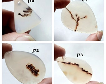 Prachtige cabochon Hoogwaardige kwaliteit cabochon 100% natuurlijke dendriet-agaat cabochon druppelvorm cabochon losse edelsteen voor het maken van sieraden