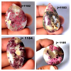 Ágata Rubi em Zoisite Ágata Anyolite, Rubi Oval Zoisite, Pedra Rubi, Cristais de Cura, Cristais de Chakra Cardíaco, Pedra para Fazer Joias
