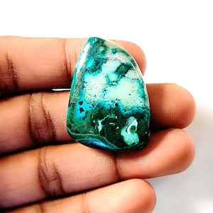 Classic Top Grade Quality 100% Natural Azurite Malachite Cabochon Fancy Shape Cabochon Loose Gemstone For Making Jewelry 36 CTW 23X22X6 MM