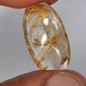 Outstanding Top Grade Quality 100% Natural Golden Rutile Gemstone Oval Shape Gemstone Loose Gemstone For Making Jewelry 8.35 CTW 20X11X6 MM