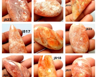 Pietra preziosa naturale Sunstone Cabochon Pietra preziosa sciolta per realizzare gioielli