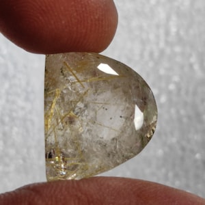 Dazzling Top Grade Quality 100% Natural Rutile Quartz Gemstone Fancy Shape Gemstone Loose Gemstone For Making Jewelry 16.85 CTW 17X14X11 MM