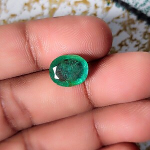 Attractive Top Grade Quality 100% Natural Zambian Emerald Gemstone Oval Shape Gemstone Loose Gemstone For Making Jewelry 2.55 CTW 11X9X4 MM