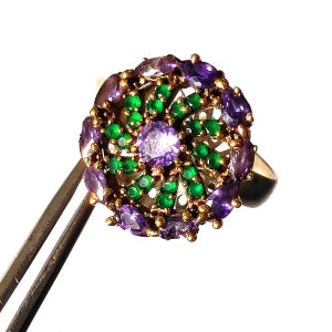 Amethyst Emerald ring handmade women ring Turkish handmade silver ladies ring ottoman ring authentic ladies ring 925k steering silver ring