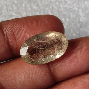 Attractive Top Grade Quality 100% Natural Golden Rutile Gemstone Oval Shape Gemstone Loose Gemstone For Making Jewelry 9.25 CTW 17X11X8 MM