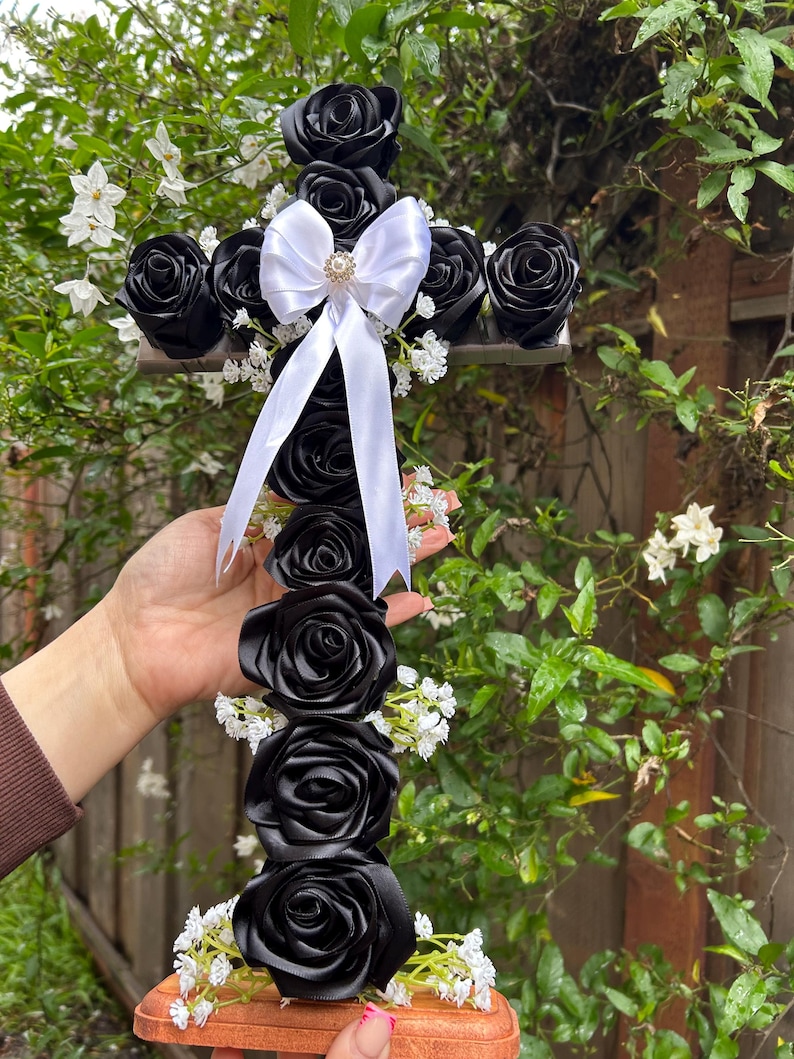 Eternal Roses Memorial Cross - Etsy