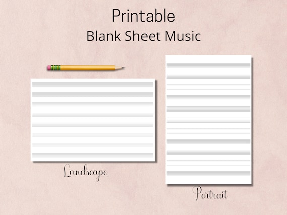 Printable Staff Paper Landscape