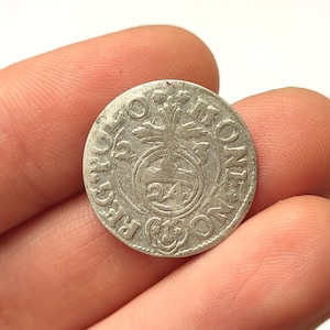 1623 Silver Półtorak Coin: Lithuania Poland, Sigismund III Antique