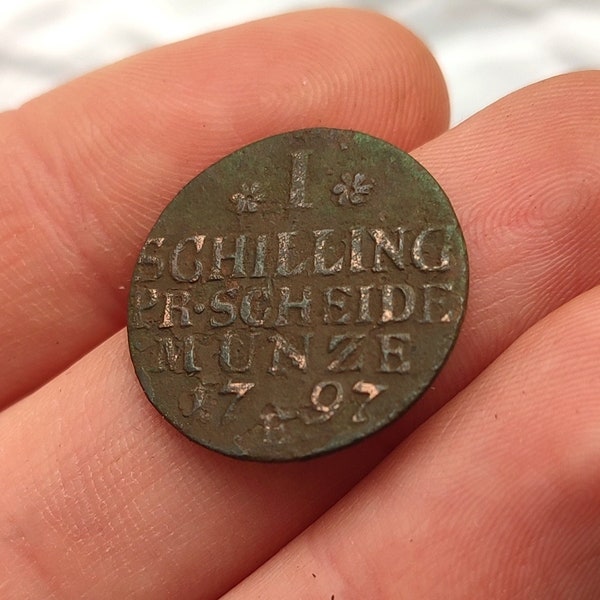 Ancient Kingdom of Prussia Coin | Prussia 1 schilling 1797 | Frederick William II | Prussia grozs | Antique Money Collection | Numismatic