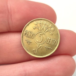 1925 Lithuania 5 Cents Coin: Antique Numismatic Collection