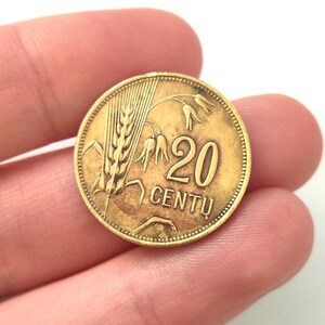 1925 Lithuania 20 Centu Coin: Antique European Numismatics