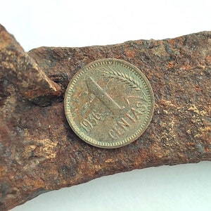 1936 Lithuania 1 Cent Coin: Antique European Numismatics