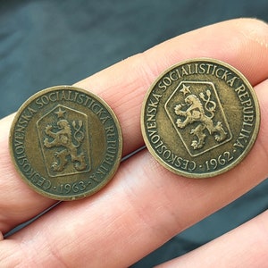 Ancient Czechoslovakia Coins | Set of 2 | Socialist Republic (ČSSR) | Wonderful Patina | Antique Money Collection | Numismatic