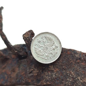 Ancient Russian Empire Silver Coin | 1914 | Russia 10 kopeks | Emperor Nicholas II | Antique Tsarist Russia Money Collection | Numismatics
