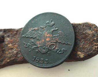 1724年ロシア1ルーブル - ピョートル大帝 - コインの複製 - Etsy 日本