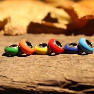 Pendentif Aurora en émail universel vert/orange/jaune/rouge/indigo/bleu en argent sterling