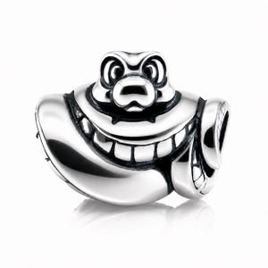 Sterling Silber Schlange Charm - Zischne Schlange, Gothic Armband Schmuck