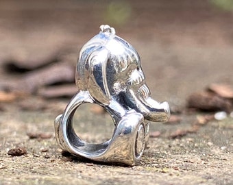 ブレスレット用竹製象チャーム、925 シルバースターリング