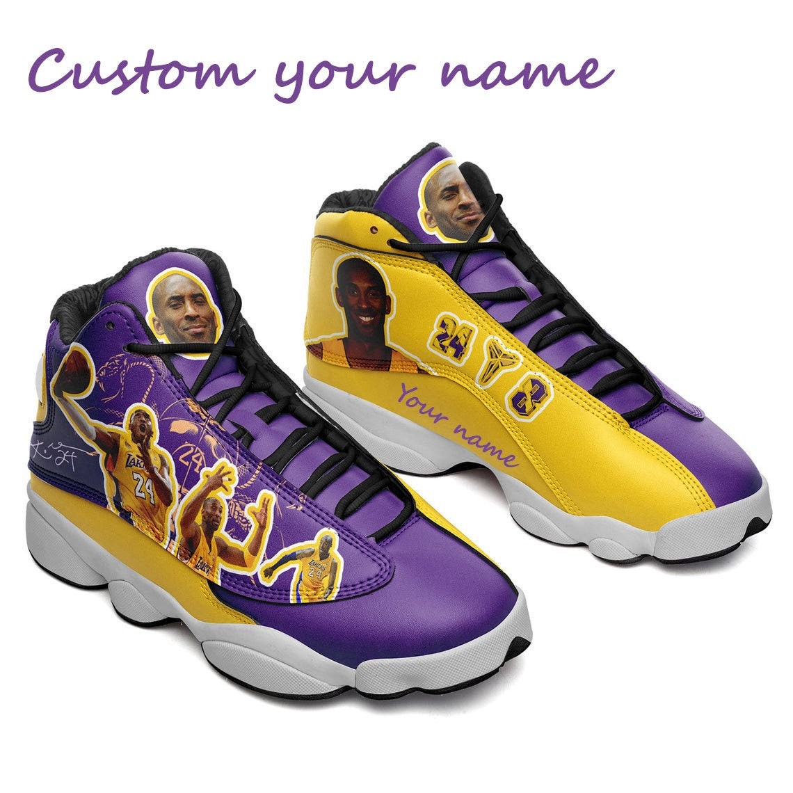 Kobe Bryant Shoes LA Lakers Shoes Basketball Shoes Air | Etsy