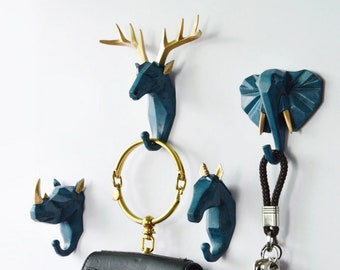 Nordic coat hook coat hook hook key animals decorative wall hook