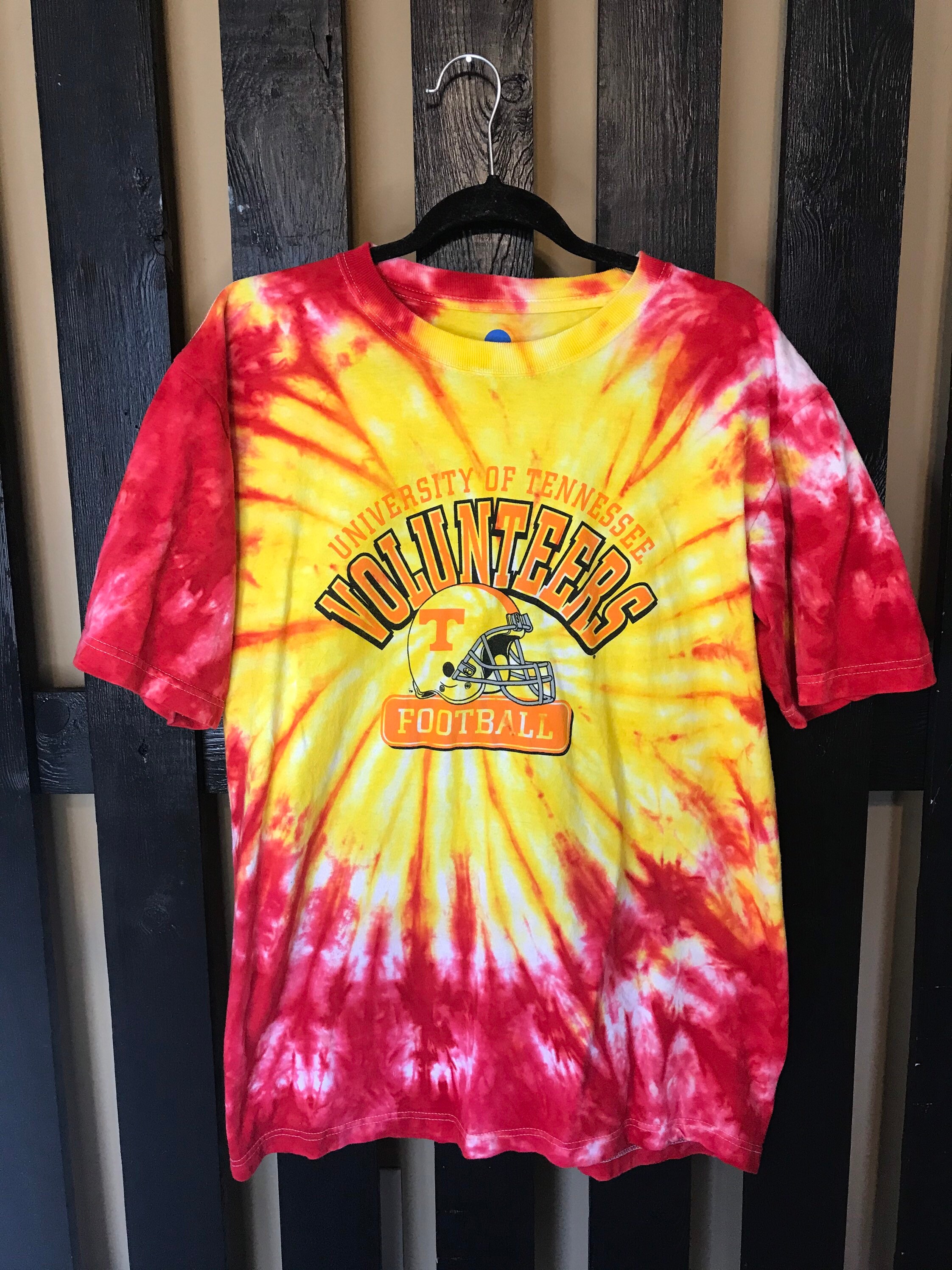 Upcycled NCAA Tennessee Volunteers Tie Dye Unisex Large