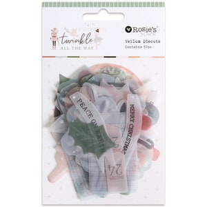 Rosie's StudioVellum floreali effimeri, Twinkle tutta la collezione, adesivi, adesivi scrapbooking, forniture scrapbooking, mestiere di carta