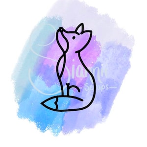 Fox main dessiné décalcomanie, svg png jpg, Scrapbooking cut file, Scrapbook cut file title, Scrapbook title, paper cut, cut your own