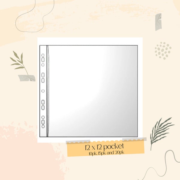 Protecteur de page de 12 x 12 pouces, fournitures de scrapbooking, accessoires de scrapbooking, page de garde de scrapbooking, couverture de scrapbooking, fournitures de scrapbooking, scrapbooking