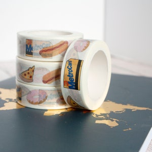 Nastro washi per buongustai di New York, nastro washi di New York, washi da viaggio, washi disegnato a mano, washi largo, nastro pianificatore, nastro artigianale, nastro per scrapbooking, diario