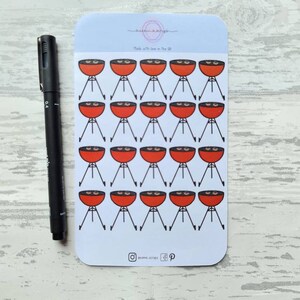 Barbecuestickers, campingstickers, vakantie-, plannerstickers, journalingstickers, Scrapbooking-stickers, reizigersnotitieblokstickers.