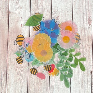 Kolekcja wiosennego welinu, wykrojniki welinowe, ręcznie rysowane ozdoby do scrapbookingu, artykuły do scrapbookingu, zestaw do scrapbookingu, papierowe rzemiosło,