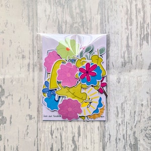 Zomertijd Ephemera, Die Cuts, Bloemen, Hand Drawn Scrapbooking Verfraaiingen, scrapbook benodigdheden, scrapbooking kit, papercraft,