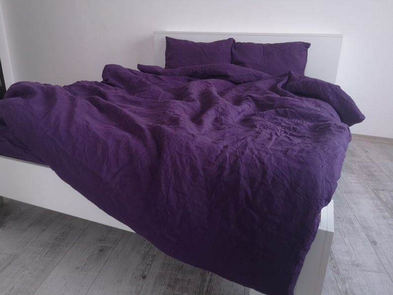 100 Pure Cotton Duvet Cover / Washed Cotton Duvet Cover/ Dark Etsy