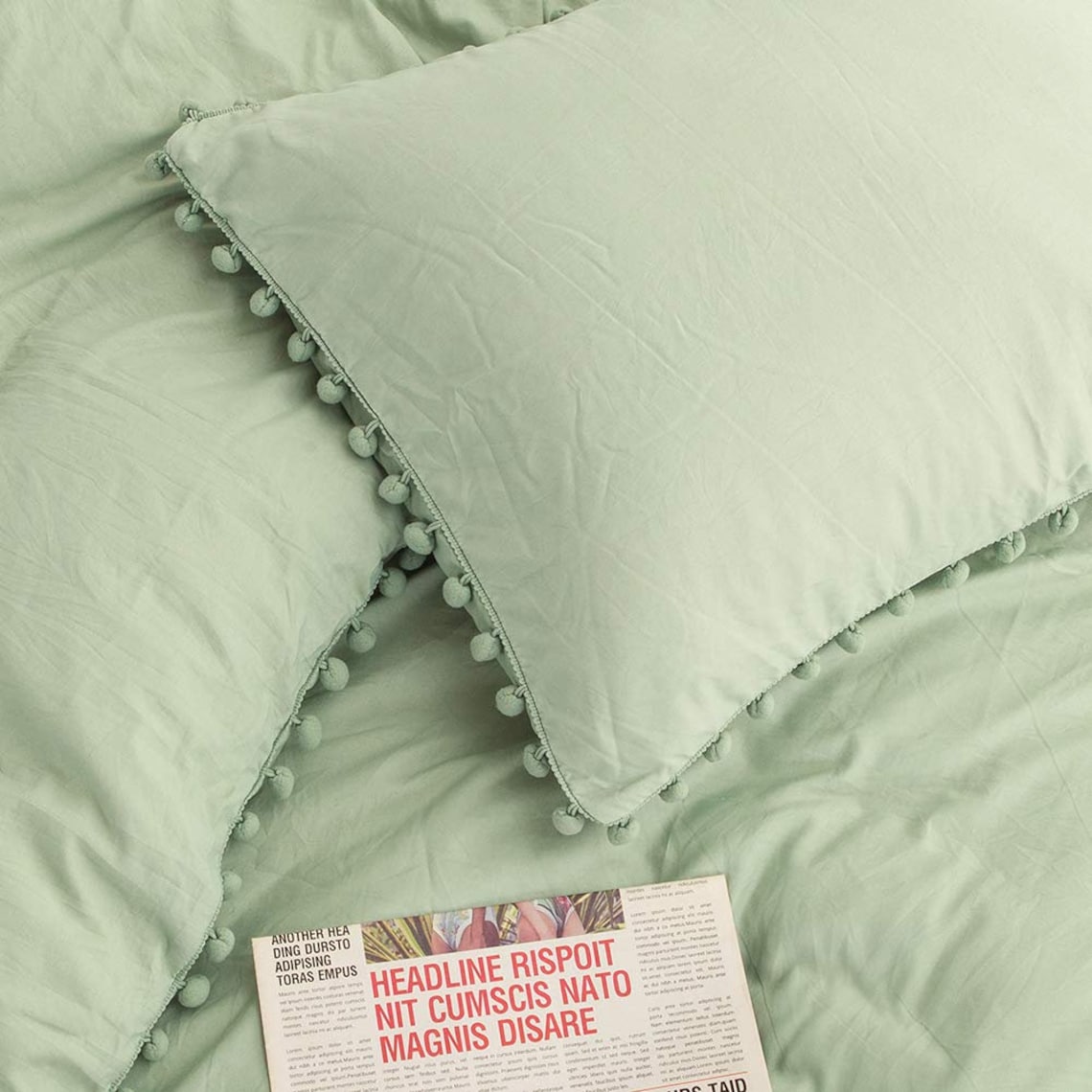 Sage Green Pillow Shams / Cotton Pillow Shams / Sage Green Etsy