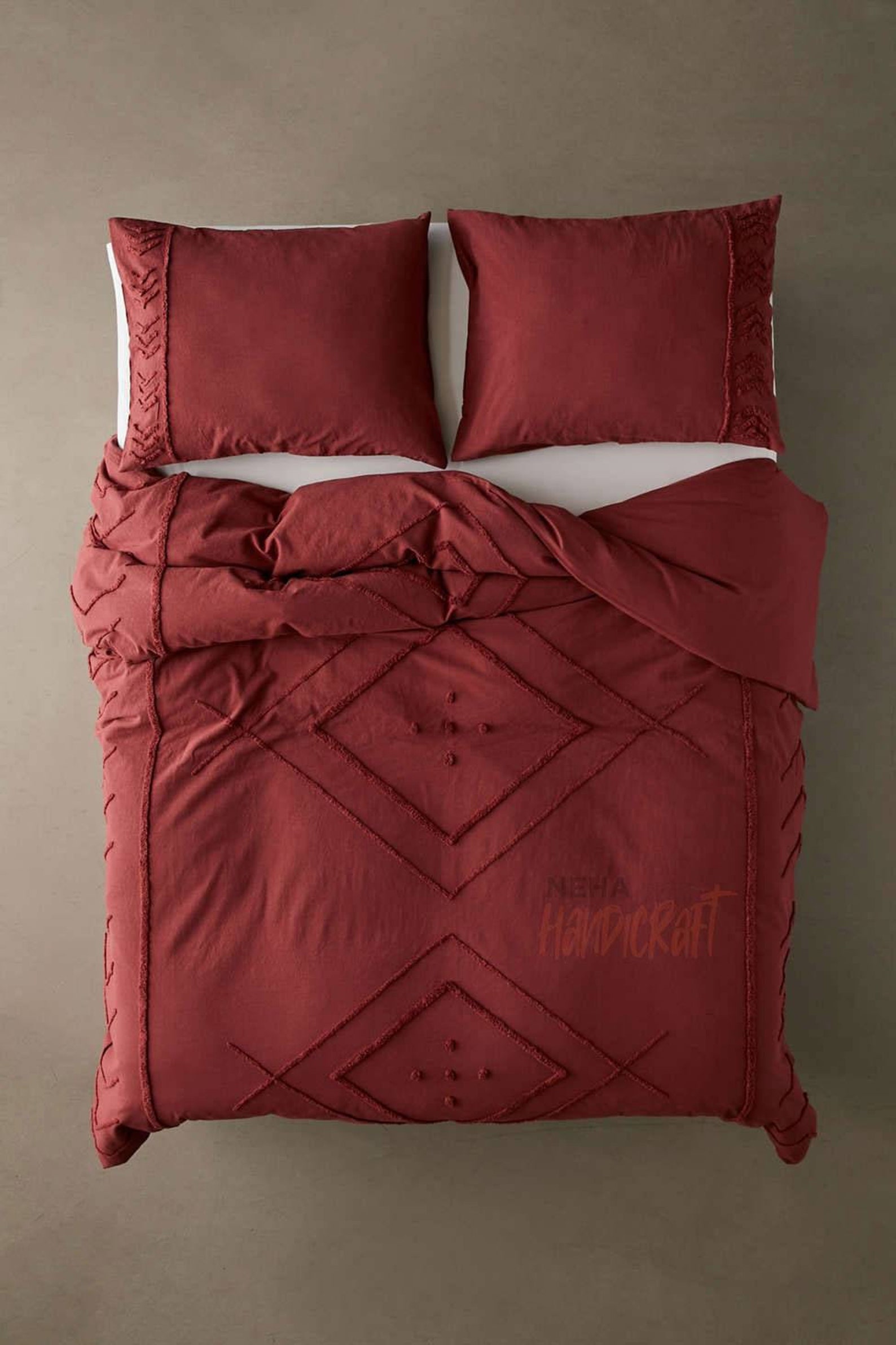 Rust Duvet Cover / Rust Color Duvet Cover With Matching Pillow Etsy