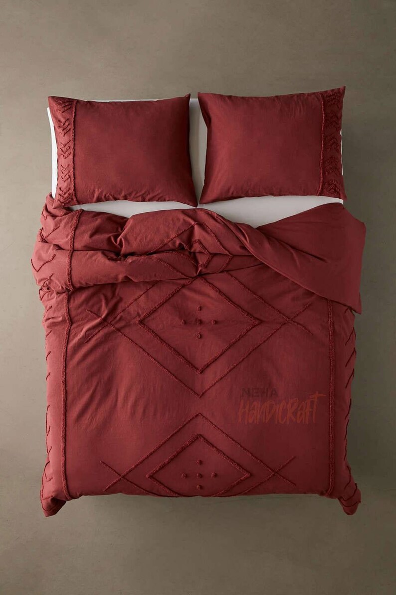 Rust Duvet Cover / Rust Color Duvet Cover With Matching Pillow Etsy