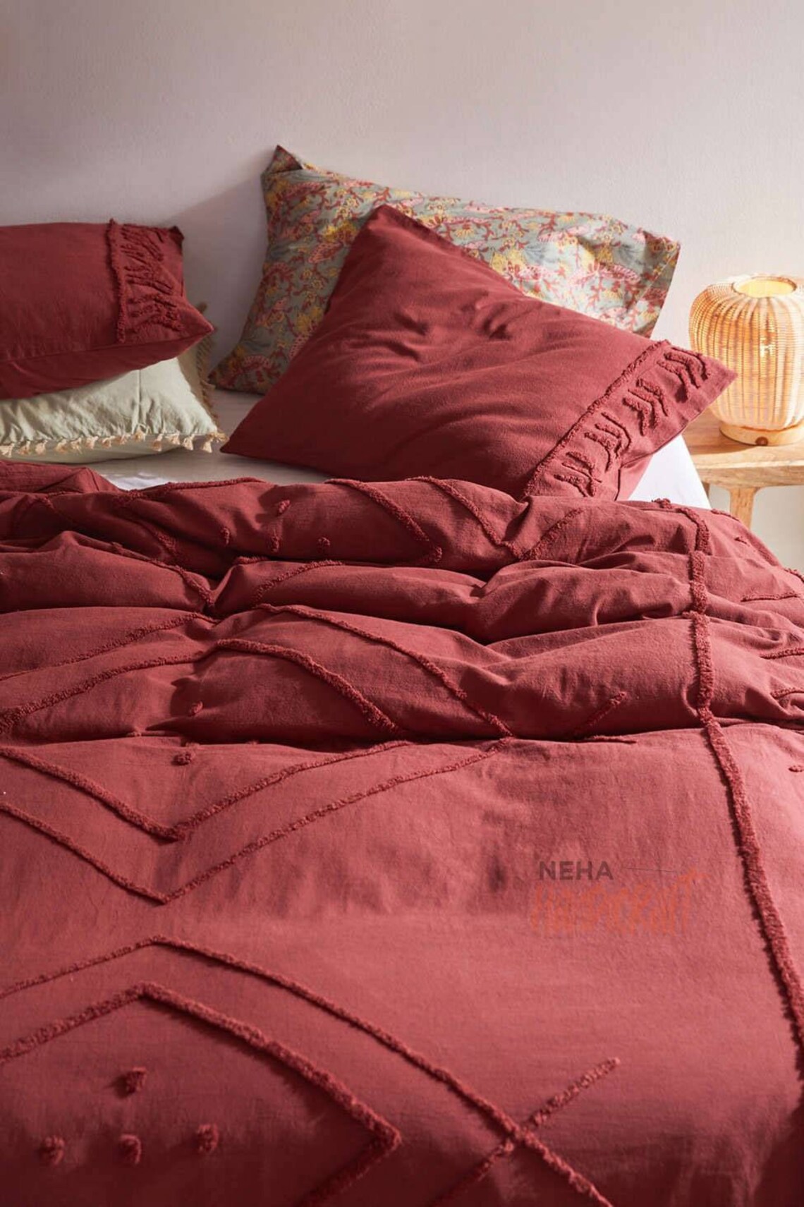 Rust Duvet Cover / Rust Color Duvet Cover With Matching Pillow Etsy