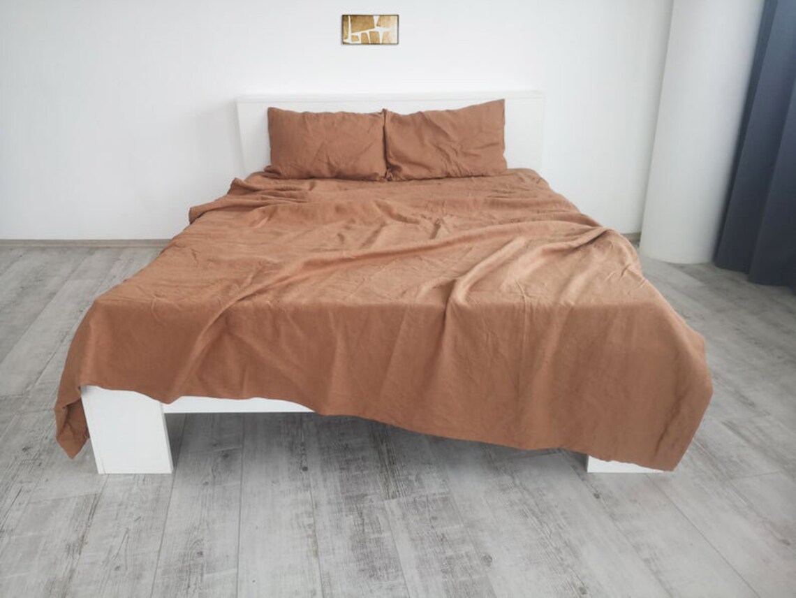 Clay Cotton sheet set / Clay bedding set / Cotton Bedding Etsy