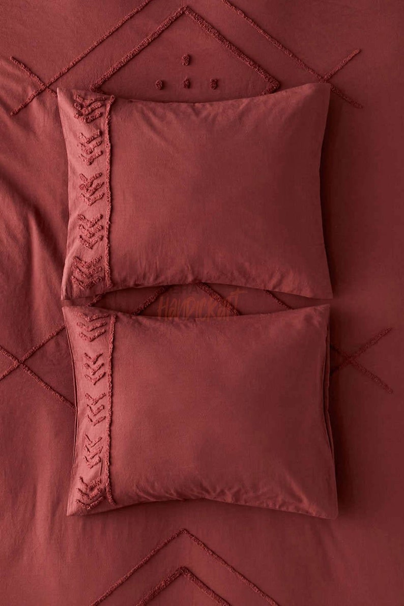 Rust Duvet Cover / Rust Color Duvet Cover With Matching Pillow Etsy