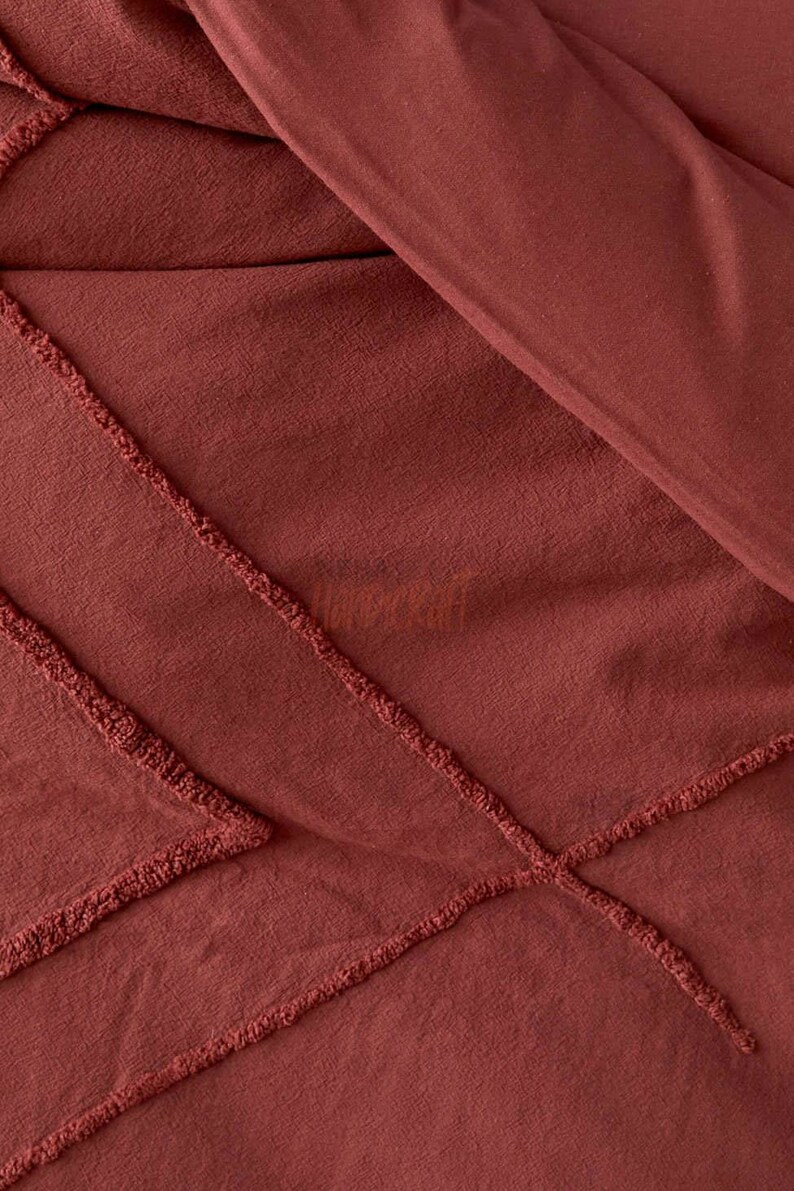 Rust Duvet Cover / Rust Color Duvet Cover With Matching Pillow Etsy