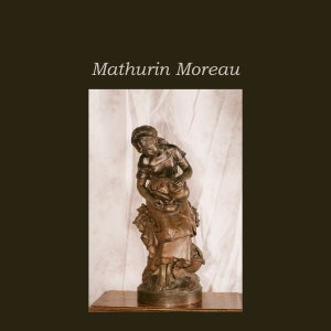56 cm Spelter antike Skulptur von Mathurin Moreau (Frankreich). Mittagspause im Feld