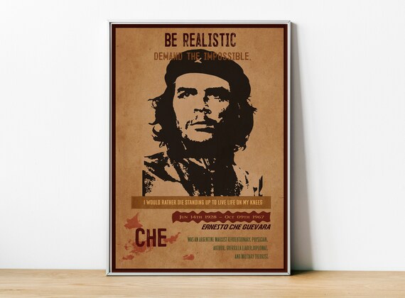Affiche En Papier Che Che Guevara Imprimer Avec Citation Etsy Canada
