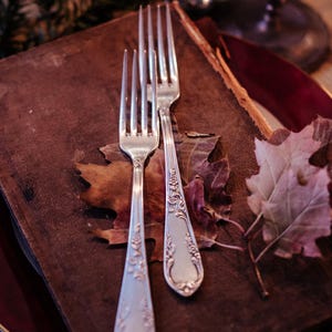 2 Vintage Silver-Plated Forks