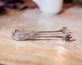 Vintage Silver-Plated Sugar/Ice Tongs