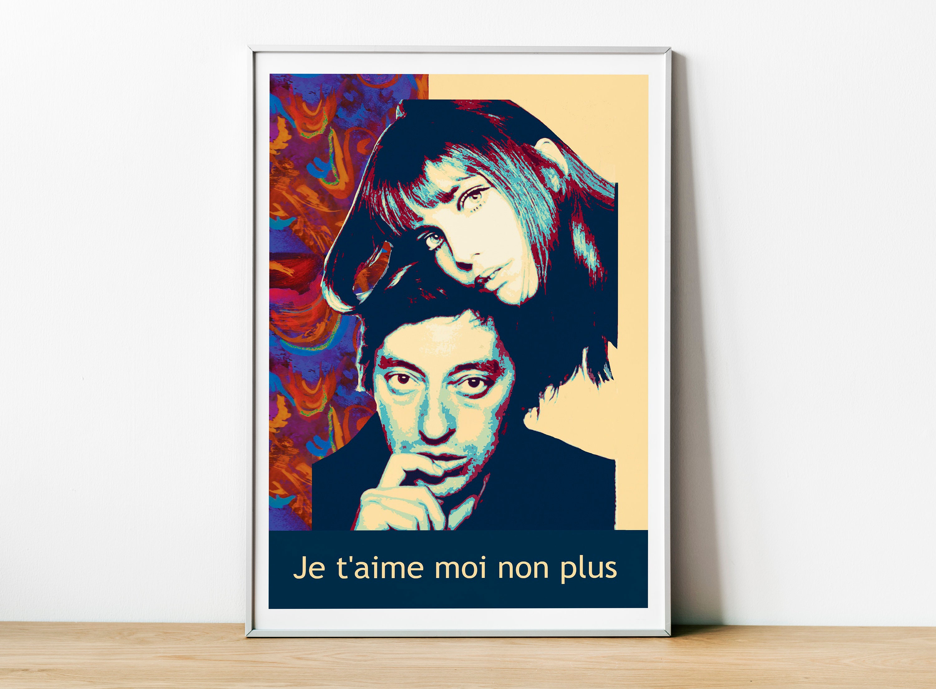 ジェーン・バーキンとセルジュ・ゲンズブールのポスター - Etsy 日本